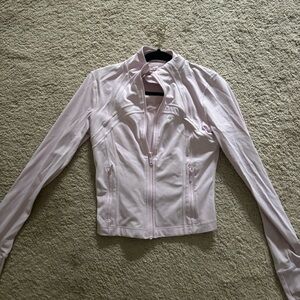 Lululemon define jacket in strawberry milkshake (light pink) size 8